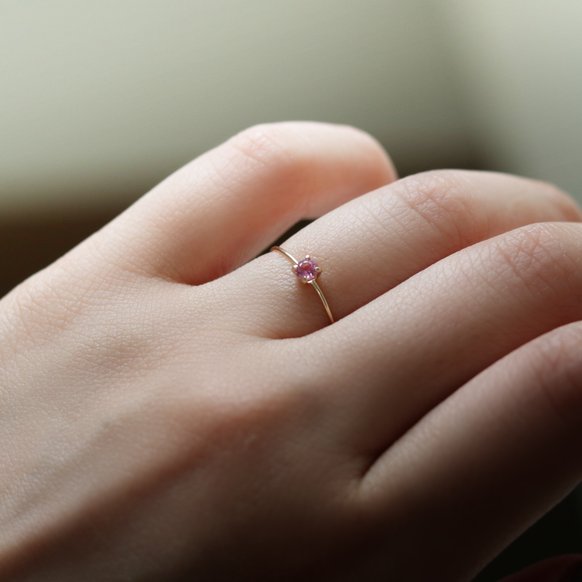 [ Skinny ] Pink Sapphire/K10YG