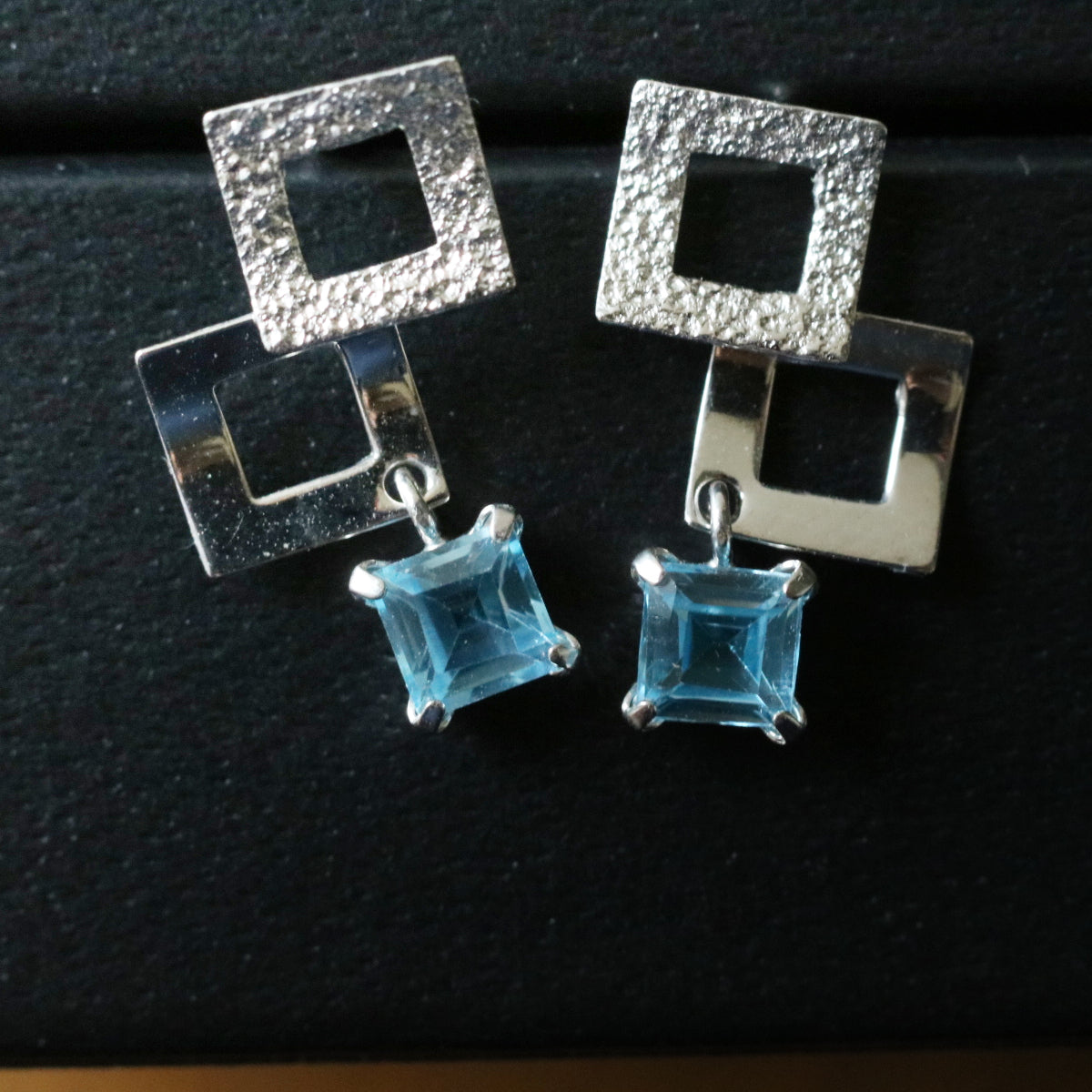 One of a kind ] Blue Topaz*Earring/K14WG – Ellearl_jewelry