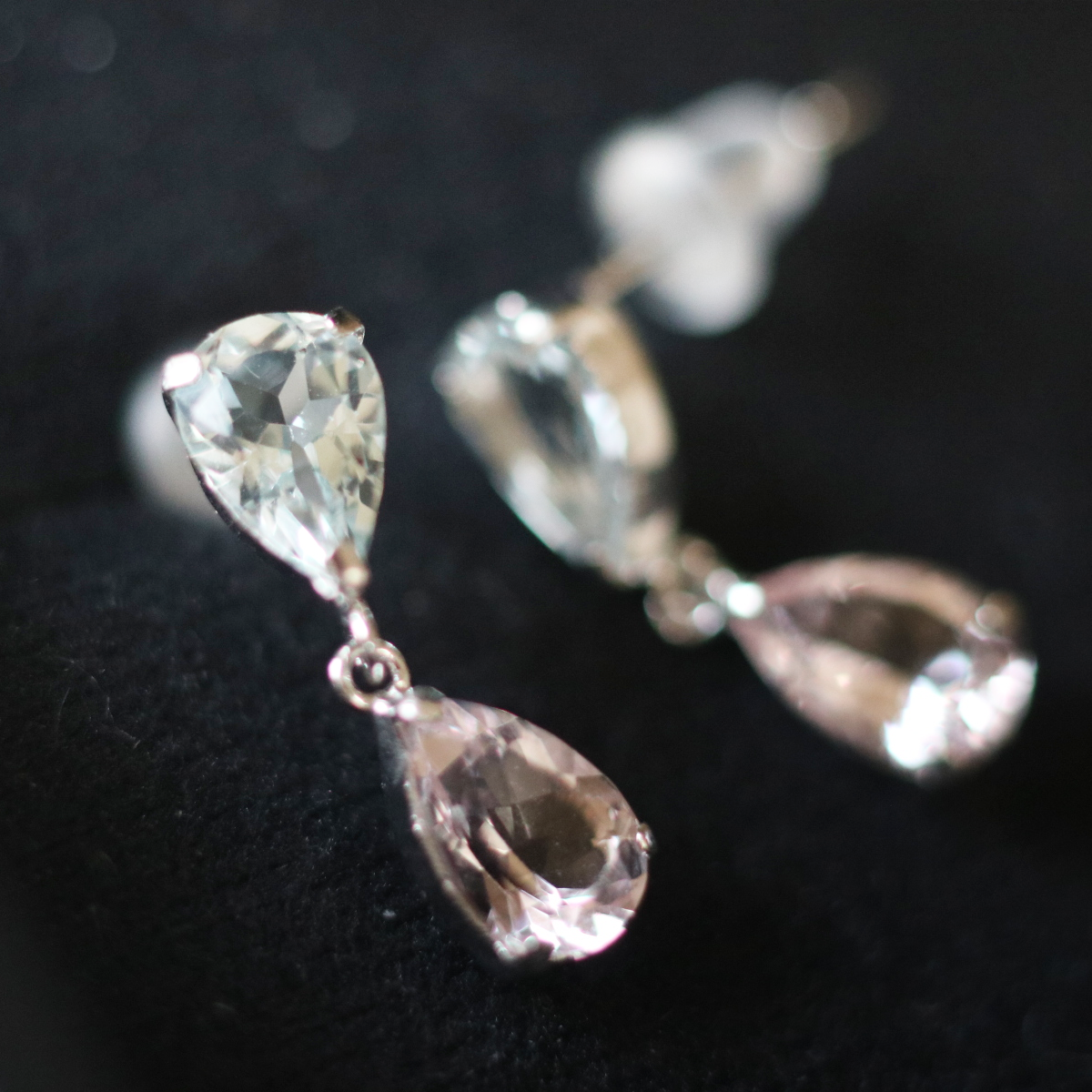 [ One of a kind ] Aquamarine*Morganite*Earring/Pt900